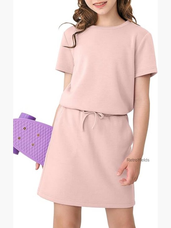 Other - Girls Skirt Set 2 Piece Short Sleeve Tee with Pockets Skort Summer Outfit